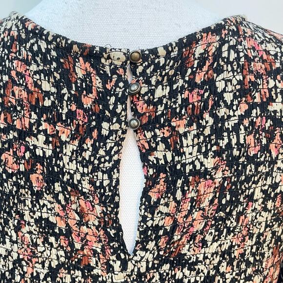 FatFace Fern Shirred Black Floral Print Sz 14 Long Sleeve Spring Long Midi Dress - Picture 9 of 12